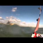 Kitesurfing learning how to jump lesson with Lewis Crathern