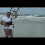 KITEBOARDING ACCIDENT DURING LESSONS  W POWER KITE AT NEPTUNE BEACH FL. See the end.;-)