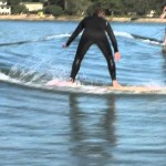 Learn To Surf – Lesson – Beginners – DVD on a Riley Balsa wood Surfboard
