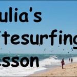 Julia got kite surfing lesson!