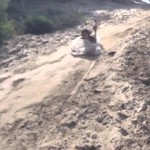 Sand surfing fail