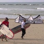 Longboard surfing in Termoli