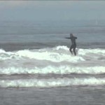 Longboard surfing, 5 tricks in one.mov