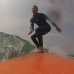 GoPro Longboard surfing in cornwall