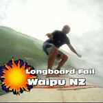 Surfing longboard fail Waipu 15022011